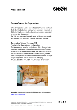 Sauna-Events im September