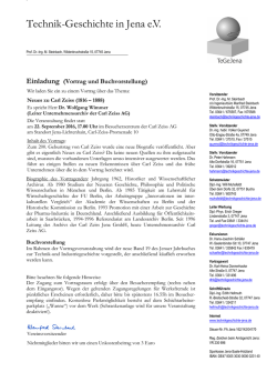 Einladung (Vortrag und Buchvorstellung) - Technik