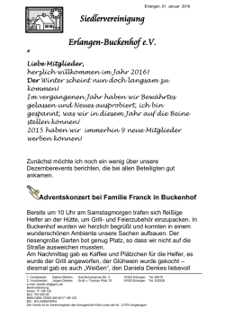 Januar 2016 - Siedlervereinigung Erlangen