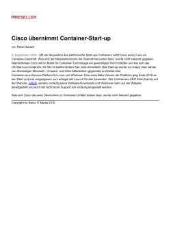 Cisco übernimmt Container-Startup