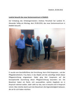 Informationen der Gemeinde Dieblich aus dem Mitteilungsblatt der