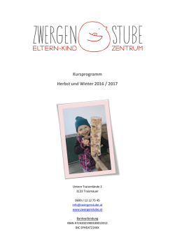 Kursprogramm Herbst und Winter 2016 / 2017