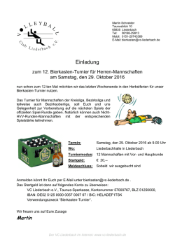 Einladung - VC Liederbach