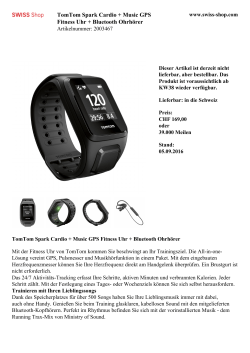TomTom Spark Cardio + Music GPS Fitness Uhr +