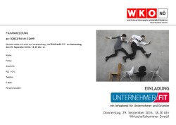 Infoabend f&uuml;r Unternehmer und Gr&uuml;nder 29.September