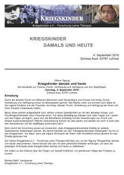 kriegskinder damals und heute - Kriegskinder eV