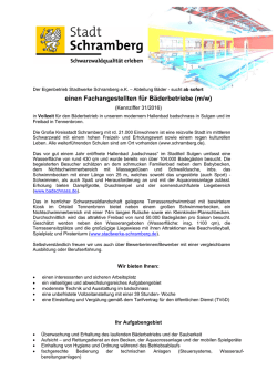 einen Fachangestellten für Bäderbetriebe (m/w)
