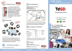 Programm - Tag des Systems Engineering