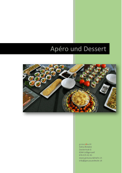 Apéro und Dessert
