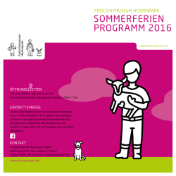 Infoflyer - Hessenpark