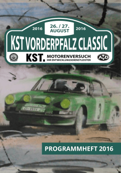programmheft 2016 - Vorderpfalz Classic Rallye 2016