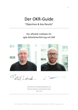 Der OKR-Guide - pluswerk okr