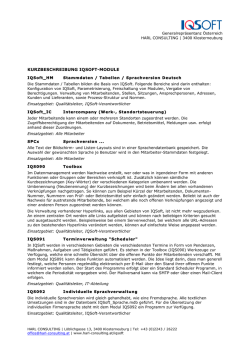 Info-Folder IQSoft-Zusatzmodule.