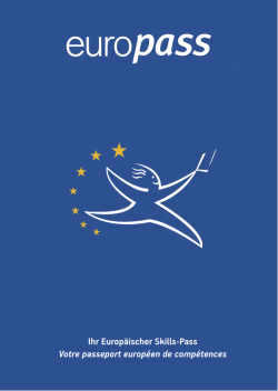 Ihr Europ&auml;ischer Skills-Pass Votre passeport europ&eacute;en de