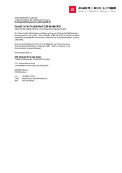 Dozent (w/m) Studienfach CAD (AutoCAD)
