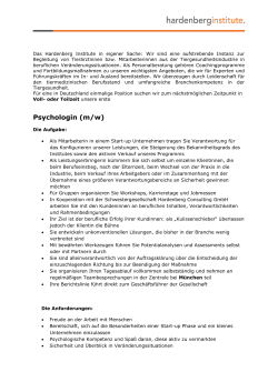 Jobprofil als PDF - Hardenberg Consulting