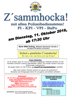 Einfach a gmiatliches Z&acute;sammhocka!
