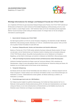Infos f&uuml;r Anlieger