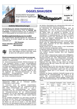 Mitteilungsblatt 01.09.2016