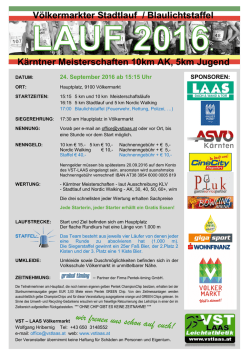 Infos zum/zur V&ouml;lkermarkter Stadtlauf/Blaulichtstaffel 2016