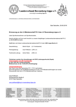 HSV Lippe-Nord e.V. - DVG Landesverband Ravensberg