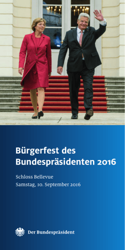 Bürgerfest des Bundespräsidenten 2016