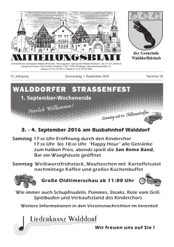 Donnerstag, 01.09.2016 - Gemeinde Walddorfhäslach