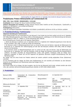PRODUKTINFORMATIONSBLATT über