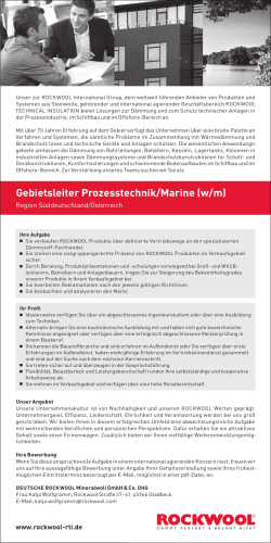 Gebietsleiter Prozesstechnik/Marine (w/m)