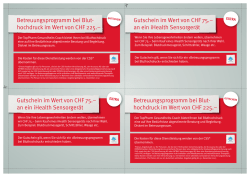Gutschein im Wert von CHF 75.
