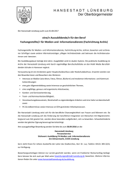 Informationsdienste - Hansestadt L&uuml;neburg