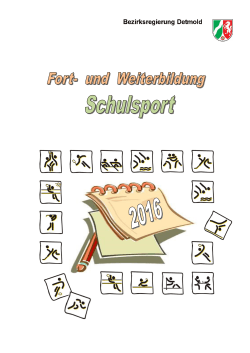 Sport-Fortbildungsbroschüre 2016 - Bezirksregierung Detmold