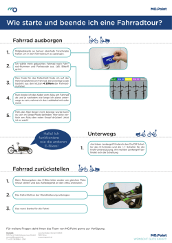 Information &uuml;ber die Nutzung der E-Bikes