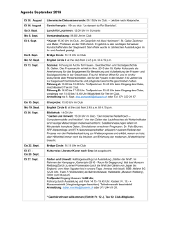 Agenda September 2016 - Internationaler Lyceum Club St.Gallen