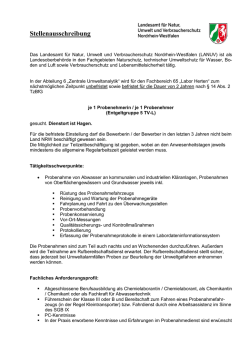 Stellenausschreibung - LANUV