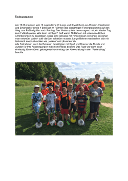 Ferienprogramm Fussballgolf in Rehling - JFG
