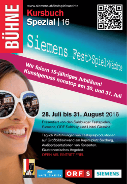 Programm - Freunde der Salzburger Festspiele