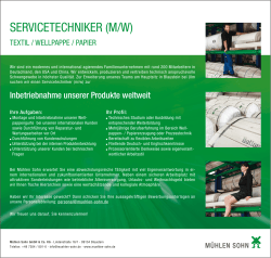 servicetechniker (m/w) - muehlen