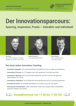 Der Innovationsparcours - Management Forum Starnberg GmbH