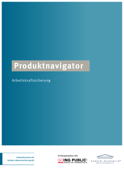 Produktnavigator - Gothaer Produktnavigator – Vertriebslösungen