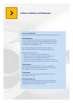 td.Basic: Konditionen und Bedingungen
