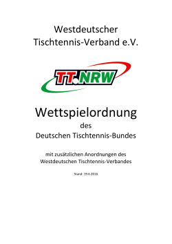 Wettspielordnung - TTV Burgaltendorf