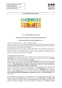 Infos zum Chiemsee-Summer 2016