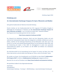 Informationen zur Veranstaltung