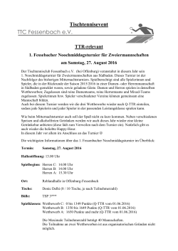 1. Fessenbacher Noochmiddagsturnier - click-TT