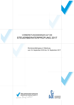 steuerberaterprüfung 2017 - Steuerberaterverband Niedersachsen
