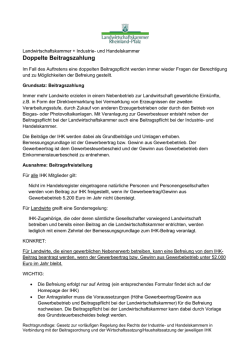 Doppelte Beitragszahlung