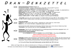 dran &ndash; denkzettel - guenters-fahrschule