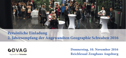 Einladungsflyer - Deutscher Verband für Angewandte Geographie eV