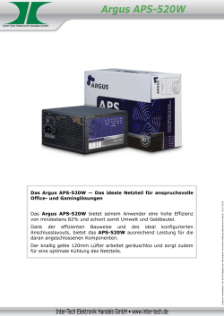 Das Argus APS-520W — Das ideale Netzteil für